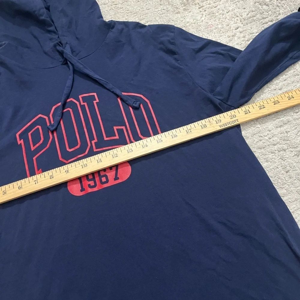 Polo Ralph Lauren Lightweight T-Shirt Hoodie- Navy